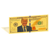 Trump Five Thousand Dollars President of the United States Donald Gold Plated Banknote 24K Gold Foil Banknote Plastic Banknote Collection Gift