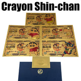 5 Designs Crayon Shin-chan Gold Banknotes for Selection