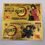 21 Designs Demon Slayer Gold Banknotes and coins for Selection