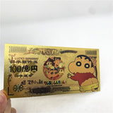 5 Designs Crayon Shin-chan Gold Banknotes for Selection