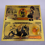 14 Designs Chainsaw Man Gold Banknotes for Selection