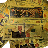 Trump One Hundred Dollars The President-elect Donald Trump 2024 Make America Great Again Gold Plated Banknote Gold Foil Banknote Plastic Banknote Collection Gift