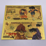 10 Designs Detective Conan Gold Banknotes and coins for Selection