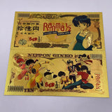 5 Designs Ranma 1/2 Gold Banknotes for Selection