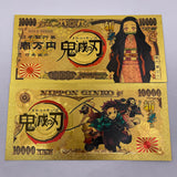 21 Designs Demon Slayer Gold Banknotes and coins for Selection