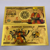 36 Designs NARUTO Gold Banknotes and coins for Selection