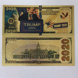 Classic 4 Types Trump 2020 The Preident Donald Trump Keep America Great And All Aboard TheTrump Gold Plated Banknote 24K Gold Plastic Banknote Gifts Collection