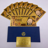 12 Designs Kuromi Hello Kitty Melody Sanrio Family Gold Banknotes