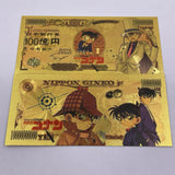 10 Designs Detective Conan Gold Banknotes and coins for Selection