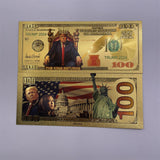 New 8 Types One Hundred Dollars The President Donald Trump 2024 And Trump 2025 Gold Plated Banknote Plated Commemorative Notes Gifts Collection Souvenir