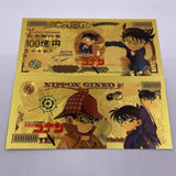 10 Designs Detective Conan Gold Banknotes and coins for Selection