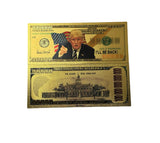 New 3 Types I'll Be Back The President Donald Trump 2024 Gold Plated Banknote Plated 24K Gold Banknote Commemorative Notes Gifts Collection Souvenir