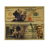 Trump 100 Dollars USA President Donald Trump Fight To Save America Stand Strong Gold Plated Banknote Commemorative Banknotes Gift
