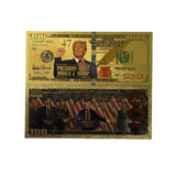 Trump One Hundred Dollars The President-elect Donald Trump 2024 Make America Great Again Gold Plated Banknote Gold Foil Banknote Plastic Banknote Collection Gift
