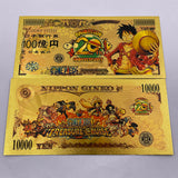 75 Designs ONE PIECE  Gold Banknotes and coins for Selection