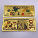 5 Designs Toy Story Gold Banknotes and coins for Selection