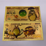 7 Designs Totoro Gold Banknotes and coins for Selection