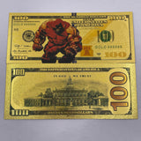 58 Designs MARVEL HEROS Gold Banknotes and coins for Selection