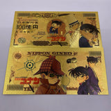 10 Designs Detective Conan Gold Banknotes and coins for Selection