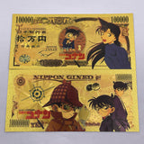 10 Designs Detective Conan Gold Banknotes and coins for Selection