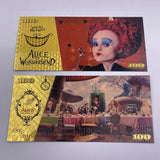 Alice's Adventures in Wonderland Gold Banknotes-4 Designs