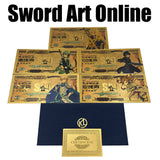 5 Designs Sword Art Online Gold Banknotes and coins for Selection