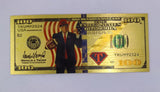 Donald Trump 100 Gold Plated Banknote Note Make America Great Again Gold Foil Banknote Gift For Fans Collection