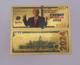 7 Types 1 pc/lot The United States Of America President Donald Trump Gold Plated Banknote 24K Gold Foil Banknote 2024 Gifts For Fans