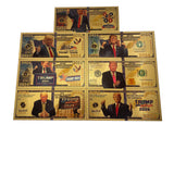 7 Types President Donald Trump 2024 Gold Plated Banknote Keep America Great Plated Commemorative Notes Gifts Collection Souvenir