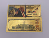 7 Types 1 pc/lot The United States Of America President Donald Trump Gold Plated Banknote 24K Gold Foil Banknote 2024 Gifts For Fans