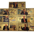 7 Types President Donald Trump 2024 Gold Plated Banknote Keep America Great Plated Commemorative Notes Gifts Collection Souvenir