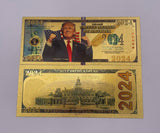 7 Types 1 pc/lot The United States Of America President Donald Trump Gold Plated Banknote 24K Gold Foil Banknote 2024 Gifts For Fans