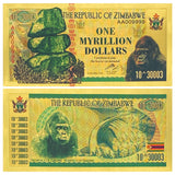 ONE MYRILLION DOLLARS Gold Plated Banknote Of Zimbabwe Gold Foil Banknote Note 10^30003 For Collection Gifts