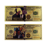 Donald Trump Gold Plated Banknotes American President Never Raise Assassination Fake Plastic Card Gift For Fans Collection