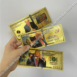 7 Types 1 pc/lot The United States Of America President Donald Trump Gold Plated Banknote 24K Gold Foil Banknote 2024 Gifts For Fans