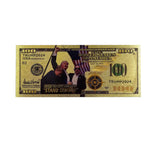 Donald Trump Gold Plated Banknotes American President Never Raise Assassination Fake Plastic Card Gift For Fans Collection