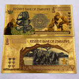 ONE YOTTALILION DOLLARS Gold Plated Banknote Of Zimbabwe Gold Foil Banknote Animal Banknote Commemorative Dollars Banknotes For Gift
