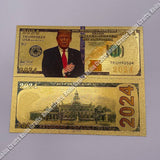 7 Types 1 pc/lot The United States Of America President Donald Trump Gold Plated Banknote 24K Gold Foil Banknote 2024 Gifts For Fans