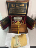 Chinese Antique Golden Gun Imperial Box United States of America Royal Presidential Golden Gun Box 5/7 Shots for Collection Box