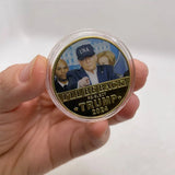 5 Types 2024 Donald Trump Gold Plated Commemorative Coin Collectibles USA President Coin  I'LL BE BACK Gifts For Fans Collection