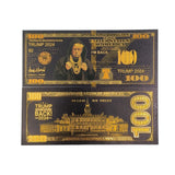 6 Types Donald Trump Black Goden Banknotes 2024 Fight Card Take America Back Donald Trump One Hundred Dollars Gold Banknote Collection Gift
