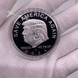 Dropshipping Trump 2024 Gold And Silver Plated Coin United States President Commemorative Coin Save America Great Metal Coin For Gift