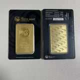 Various Types PAMP Non-magnetic 1oz/2.5g/5g/10g/20g/50g/100g Sealed Packing Copper Gold Bar 24k Gold Plated Bullion Ingot Bar Unique Serial No.