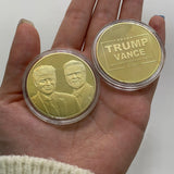2024 Make America Great Again Gold Silver Plated Coin 24k Presidential Coin Trump US Campaign Commemorative Coin Collection Gift To Send To Fans
