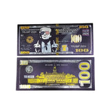 Trump 2024 IN GOD WE TRUST Black Banknotes USA President Donald Trump One Hundred Dollars Plated Banknote Gift For Fans Collection