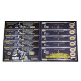 Trump Black Banknotes One Hundred Dollars USA President Donald Trump FIGHT 2024 Gold Plated Banknote Collectibles Home Decor