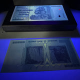 Zimbabwe Blue Banknote 100 Trillion Dollars 2008 Zimbabwe One Hundred Trillion Serial number With UV light For Nice Gift