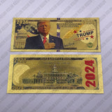 Donald Trump 5 Designs 2024 Take America Back Trump 2024 Gold Plated Banknote 24K Gold Foil Banknote Collect Commemorative Gifts