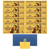 Reserve Bank Of Zimbabwe One Vigintillion Dollars Gold Plated Banknote 24K Gold Banknote Commemorative Collection Business Gifts