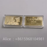 Donald Trump 2024 Keep America Great Gold Presidential Coin Trump Flag US Assassination Campaign Commemorative Coin Collection Gift